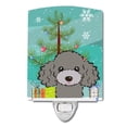 thumbnail image 1 of Christmas Tree and Silver Gray Poodle Ceramic Night Light, 1 of 2