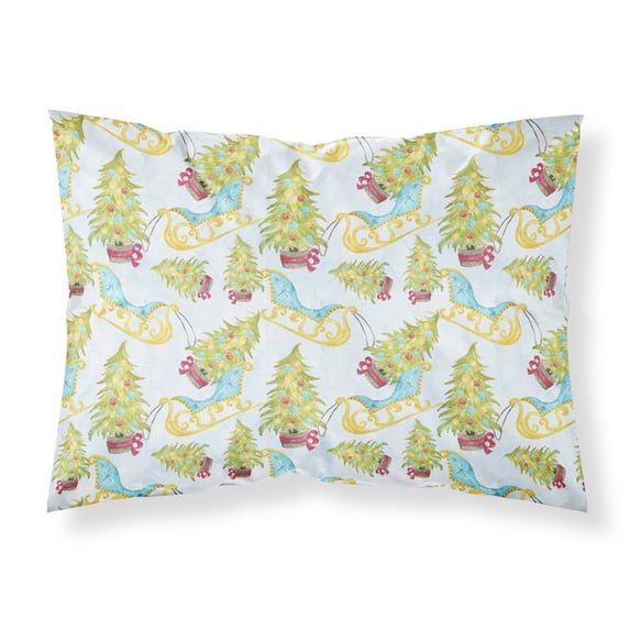 Christmas Tree and Sleigh Fabric Standard Pillowcase