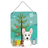Christmas Tree and Westie Wall or Door Hanging Prints