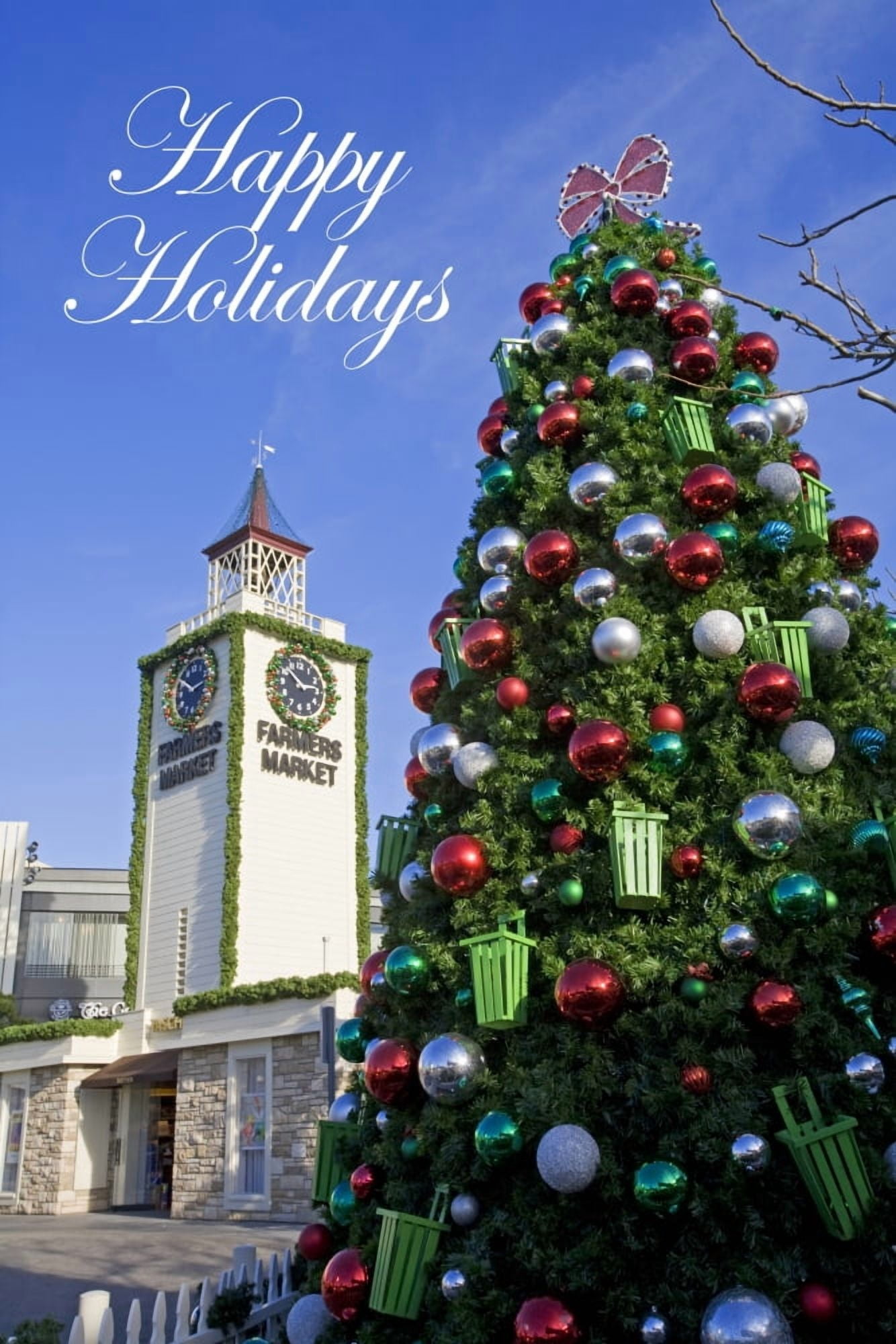 Christmas Tree at the Farmers Market Los Angeles California USA Canvas Art - Peter Bennett Danita Delimont (11 x 17)