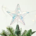 thumbnail image 1 of Christmas Tree topper, Star Tree topper, Glittering Lighted Christmas Tree topper for Holiday Decor, Iron Metal Five Point Star Shaped Tree top with Built-In Lights for Xmas Decorations, 1 of 7