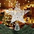 thumbnail image 1 of Christmas Tree topper, Star Tree topper, Lighted Christmas Tree topper Star with Built-in Lights for Holiday Decor, Metal Iron Silver Xmas Tree top Decoration for Indoor Outdoor, 1 of 7