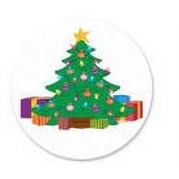 Christmas Tree w/ Presents -1/4 (Quarter Sheet) Edible Photo Image Cake Decoration