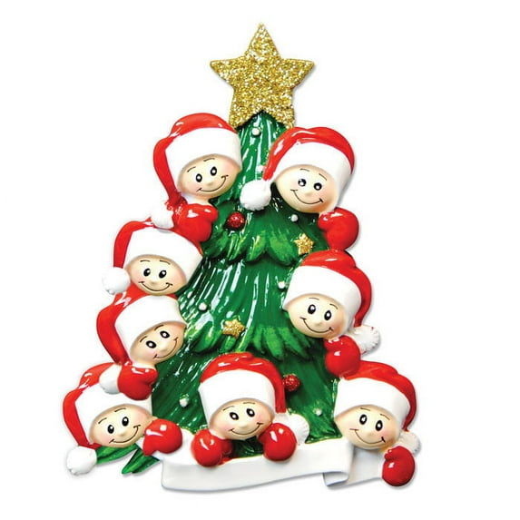 Christmas Tree with 8 Faces Personalized Christmas Ornament DO-IT-YOURSELF