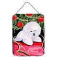 thumbnail image 1 of Christmas Tree with Bichon Frise Aluminium Metal Wall Or Door Hanging Prints, 1 of 1