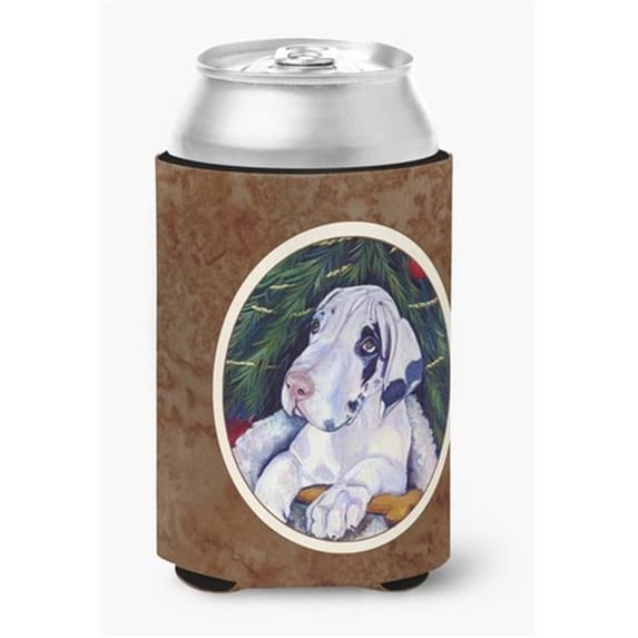Christmas Tree with Harlequin Great Dane Can or Bottle Hugger