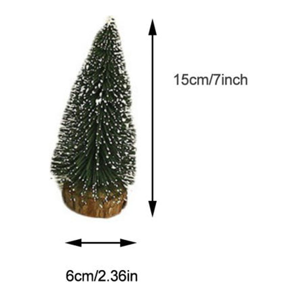 Christmas Tree with LED Lights and Wooden Base, Mini Xmas Tree Pine