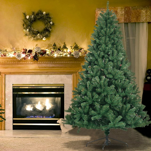 Christmas Trees, 7.5FT Premium Hinged Artificial Christmas Spruce Tree with 1400 Tip, Deluxe