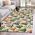 thumbnail image 1 of Christmas Trees Area Rug 3x5 Washable Rug Non Slip Winter Xmas Vintage Pine Plant on Linen Large Area Rug Indoor Floor Carpet for Entryway Bedroom Kitchen Living Room Home Office Dining Room Nursery, 1 of 8