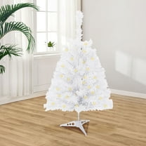 Christmas Trees,Artificial Holiday Christmas Tree For Home Office And Xmas Party Decoration, Prelit Artificial Pine Tree With Metal Stand And Lush Branch Tips For Indoor Holiday Decoration Display