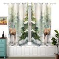 thumbnail image 1 of Christmas Trees Deer Snow Curtains Black Out Curtains for Sliding Glass Doors Bedroom Living Room Bathroom 2 Panels Set, 1 of 5