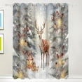 thumbnail image 1 of Christmas Trees Deer Snow Gifts Lambs Black Out Curtains 84 Inch Length Curtains for Sliding Glass Doors Bedroom Living Room 2 Pack, 1 of 6