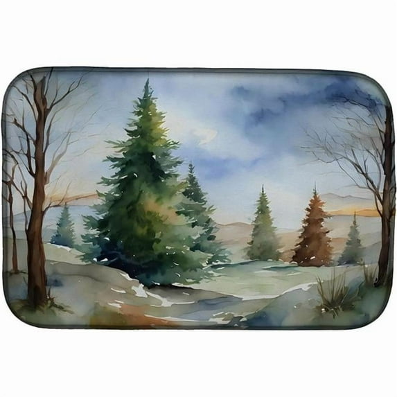 Christmas Trees Dish Drying Mat 14 in x 21 in