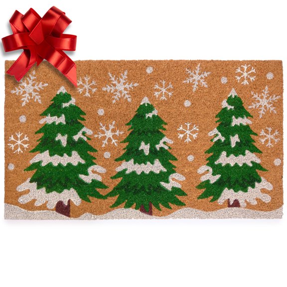Christmas Trees Doormat 30x17 Inch Welcome Mat Outdoor Coir Door Mat
