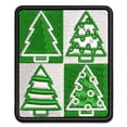thumbnail image 1 of Christmas Trees Galore Pattern Applique Multi-Color Embroidered Iron-On Patch - 3.5 Inch Large, 1 of 5