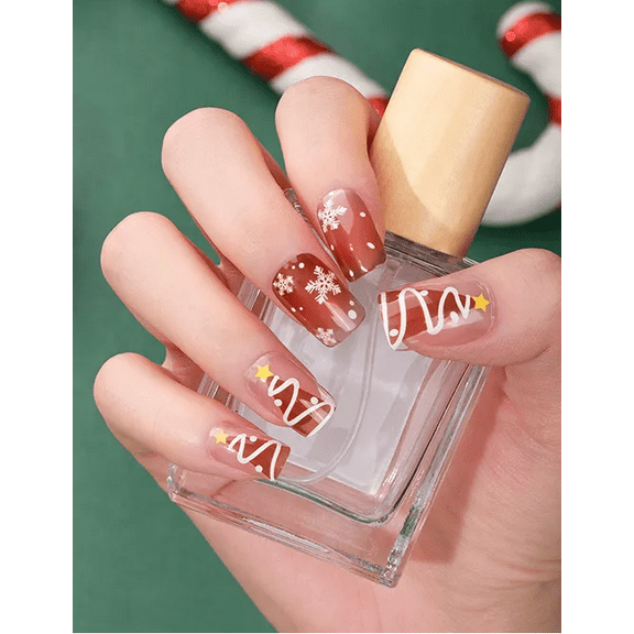 Christmas Trees Gel Nails