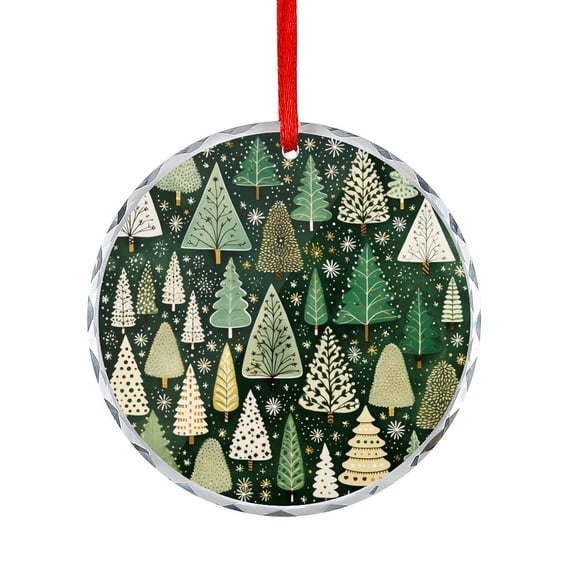 Christmas Trees Glass Ornament Xmas Decor Indoor Home Holiday Party — free download