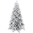 thumbnail image 1 of Christmas Trees HOMCOM 6ft Snow Flocked Artificial Christmas Tree with 994 Tips, Foldable Metal Stand, Easy Assembly, Hinged Xmas Tree for Home, Office, Holiday, Green,Artificial Christmas Trees, 1 of 8