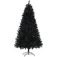 thumbnail image 1 of Christmas Trees HOMCOM 7.5ft Tall Artificial Christmas Tree, Unlit Xmas Tree with 1346 Branch Tips, Auto Open, Steel Base, Holiday Décor for Home Office, Black,Artificial Christmas Trees, 1 of 9