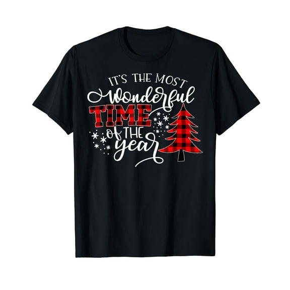 Christmas Trees It's The Most Wonderful Time Of The Year Black T-Shirt