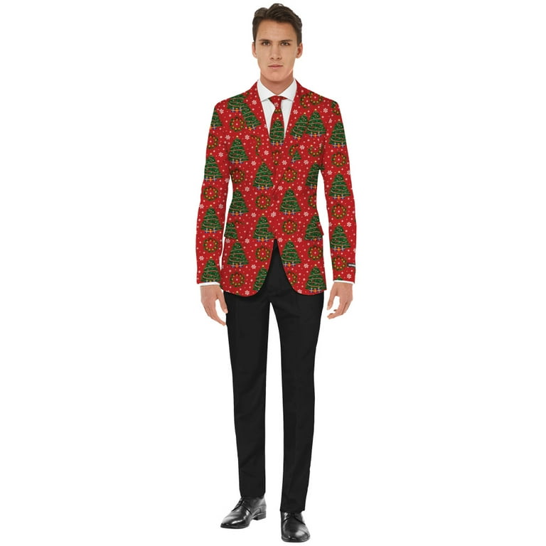 Men's Christmas Trees deals Jacket And Tie Md