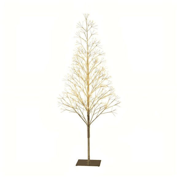 Christmas Trees with Lights, 240 LED Lighted Birch Tree, Pre Lit Artificial Christmas Trees for Christmas Decorations Indoor Outdoor, Twinkle Christmas Tree, 11.8 Inch