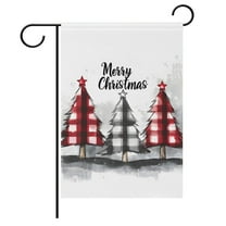 Christmas Trees Paint Garden Flag House Banner Double Sided Outdoor Yard Decoration 12" x 18"
