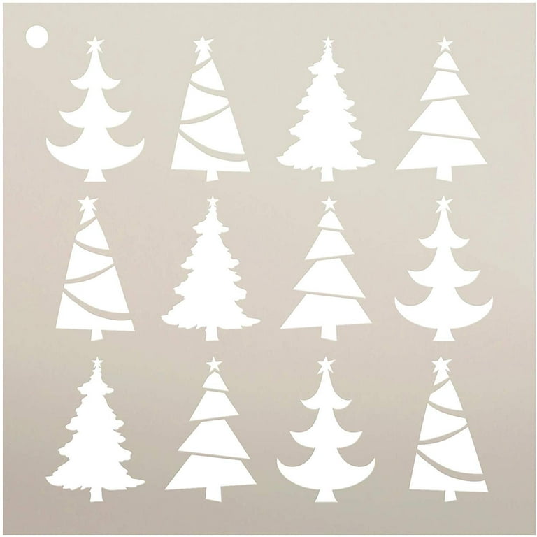 Christmas tree outlet stencil