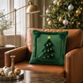 thumbnail image 1 of Christmas Trees Pillow Covers, Decorative Soft Throw Pillows Plush, Winter Holiday Decorative Pillowcase, Embroidered Couch Cushion for Holiday Winter Home Decor Chair Sofa Bedroom Living Room, 1 of 7