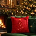 thumbnail image 1 of Christmas Trees Pillow Covers, Decorative Soft Throw Pillows Plush, Winter Holiday Decorative Pillowcase, Embroidered Couch Cushion for Holiday Winter Home Decor Chair Sofa Bedroom Living Room, 1 of 7