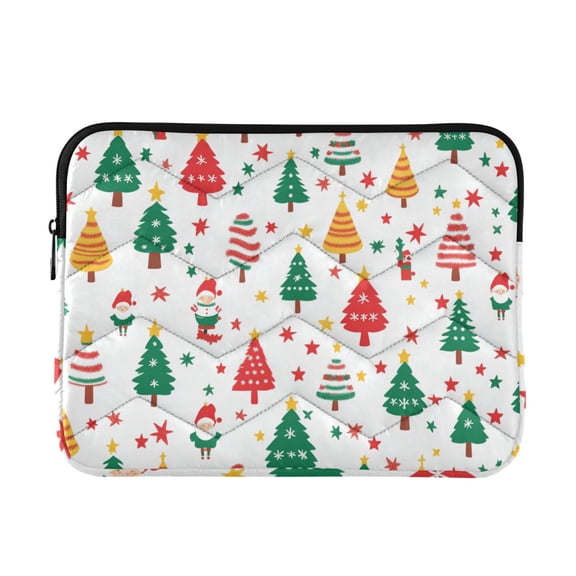 Christmas Trees Santa Colorful Stars Quilted Laptop Protective Cases Computer Sleeves Tablet Bags Briefcases M