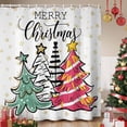 thumbnail image 1 of Christmas Trees Shower Curtain, Winter Snowflakes Xmas Colorful Forests Waterproof Fabric Shower Curtains with 12 Hooks, Bathroom Curtain Set for Bathroom Accessories Decor, 36 x 72 Inches, 1 of 9