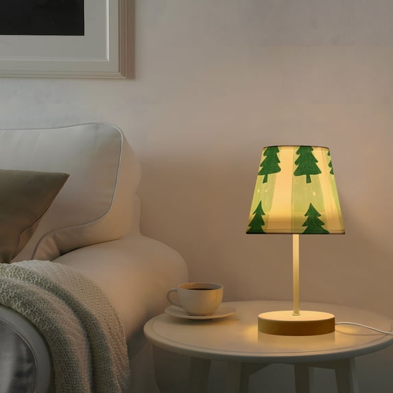 Christmas Trees Stripe Desk Lamp 3 Color Modes LED Table Lamp Nightstand Reading Light for Bedroom Living Room