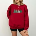 thumbnail image 1 of Christmas Trees Sweatshirt Festive Holiday Shirt Cute Christmas Tree Design Comfy Winter Sweater Holiday Season Apparel Xmas Gift, 1 of 5