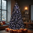 thumbnail image 1 of Christmas Trees with White Lights,Segmart 6Ft Artificial Christmas Trees with 96 Warm White LED Lights, PVC Stand, for Christmas Party Decorations Tree Plugin Indoor Outdoor, 1 of 10