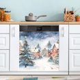 thumbnail image 1 of Christmas Trees in Winter Print Dishwasher Magnet Cover Magnetic Dishwasher Refrigerator Sticker Door Home Decorative Art Kitchen Panel Decal 23x26 Inch, 1 of 6