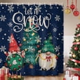 thumbnail image 1 of Christmas Trees Winter Shower Curtain, Xmas Green Gnomes Snowflake Waterproof Fabric Shower Curtains with 12 Hooks, Bathroom Curtain Set for Bathroom Accessories Decor, 60 x 72 Inches, 1 of 9
