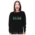 thumbnail image 1 of Christmas Trees flat line drawing Sweatshirt Women Sweatshirt Small Black, 1 of 5