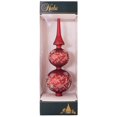 thumbnail image 1 of Christmas Treetop - Decorated Glass Treetop from Christmas by Krebs - Handmade Seamless Holiday Decorations for Trees (13" Red Velvet with Floral Glitterlace), 1 of 2