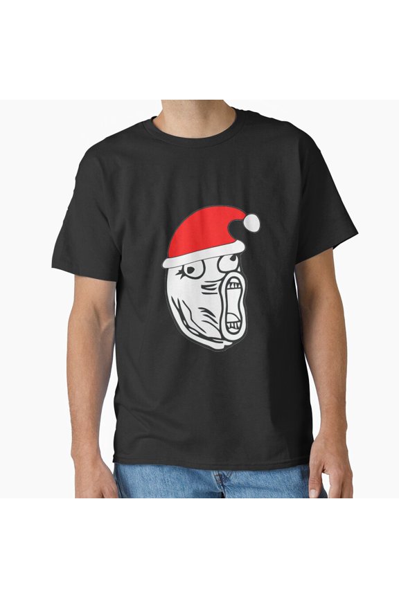 Christmas Troll Face Meme Funny Festive Humor Graphic Unisex T-Shirt, up to Size 5XL