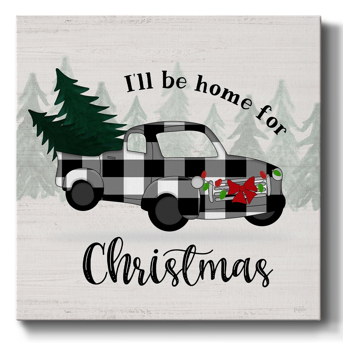 Christmas Truck I- Gallery Wrapped Canvas