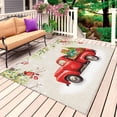 thumbnail image 1 of Christmas Truck Outdoor Rug 5x7 Ft, Non Slip Washable Area Rug, Xmas Tree Winter Red Bird Snowflakes Patio Rugs Carpet Runner, Large Floor Mat for Indoor/Outdoor Deck Porch Camping, 1 of 8