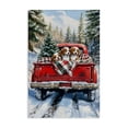 thumbnail image 1 of Stupell Industries Farmhouse Christmas Truck Pups Trio Canvas Art, 20 x 30, by Petals Prints Design, 1 of 8