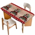 thumbnail image 1 of Christmas Truck Table Cloths for 3 Foot Rectangle Tables, Xmas Snowflakes Tree Farmhouse Wooden Patio Waterproof Elastic Fitted Tablecloths, Washable Rectangular Table Cover for Camping, 1 of 8