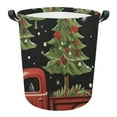 Christmas Truck with Vintage Pickup Car Lettering Laundry Baskets