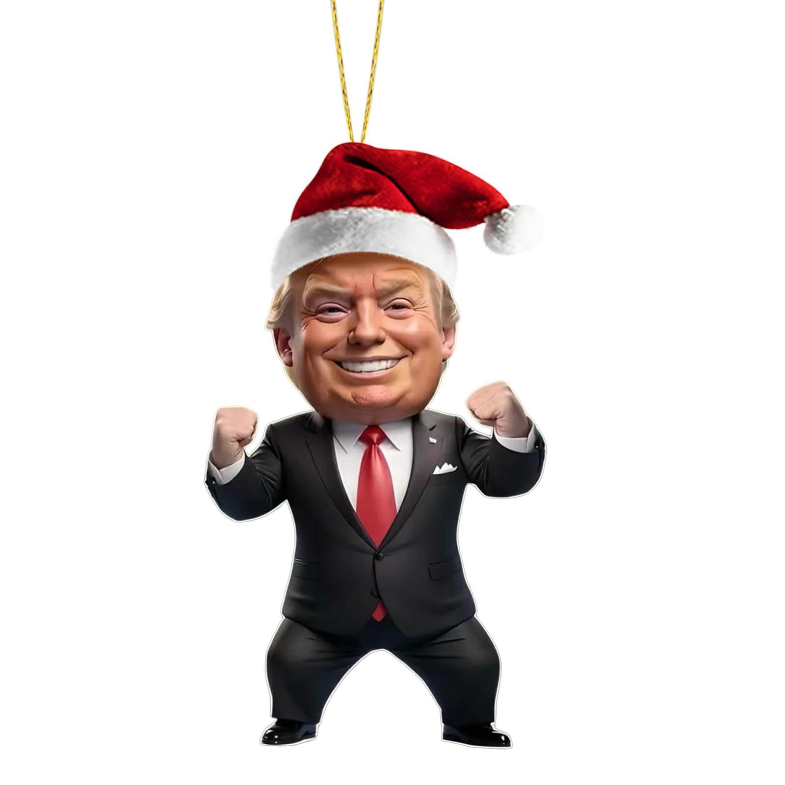 Christmas Trump OrnamentTrump 2024 Cartoon Box Horse Pendant Popular