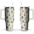 thumbnail image 1 of Christmas Tumbler 40oz Christmas Trees Tumbler with Lid and Straw Snowflakes Cup Xmas Insulated Coffee Mug Christmas Gifts for Women Men, 1 of 1
