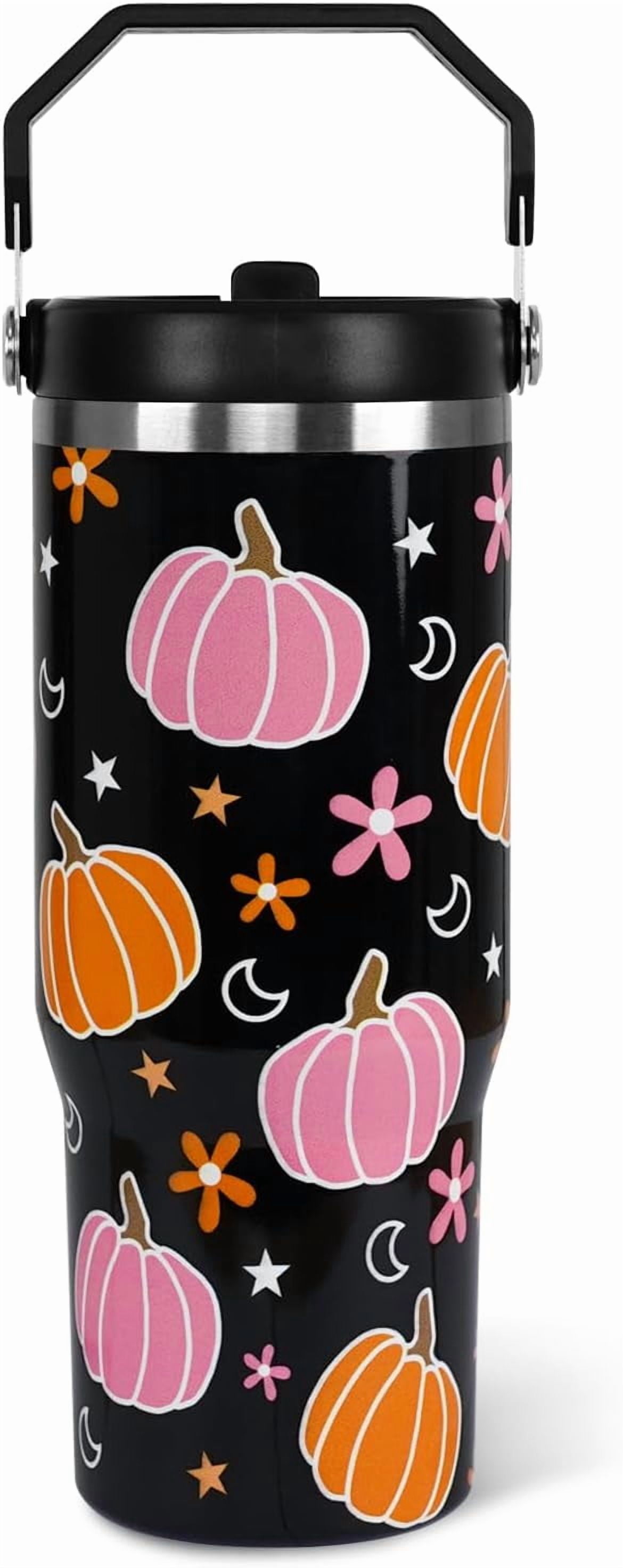 Christmas Tumbler with Handle and Straw Lid 40 oz,Cute Christmas Gifts for Women Xmas Lights Snowflakes Vacuum Insulated Leak Proof Tumbler,Winter Holiday Accessories Stainless Steel Coffee Cup Mug