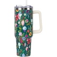 thumbnail image 1 of Christmas Tumbler with Handle and Straw Lid 40 oz,Cute Christmas Gifts for Women Xmas Balls Ornament Vacuum Insulated Leak Proof Tumbler,Winter Holiday Accessories Stainless Steel Coffee Cup Mug, 1 of 6