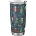 thumbnail image 1 of Christmas Tumbler Nutcrackers Xmas Tree Insulated Coffee Cup Back to School Beverage Container Office Travel Mug with Straw and Lid 20oz Holiday New Year Gift, 1 of 1